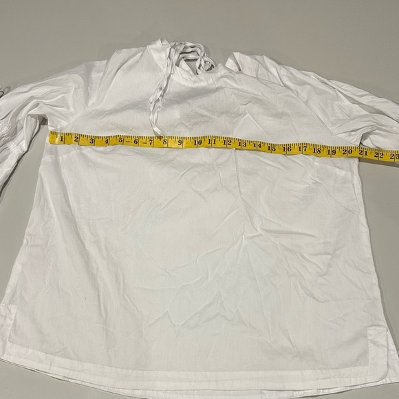 Loft Women's White Bell Sleeve Top size L - Picture 5 of 6